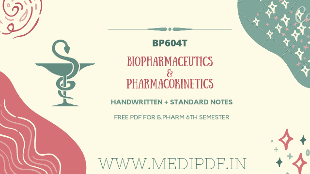 Biopharmaceutics And Pharmacokinetics Notes PDF Free - MediPdf