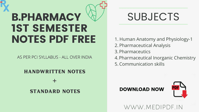 b pharmacy 1st semester notes pdf free -