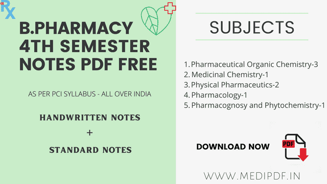 B Pharmacy 4th Semester Notes PDFs Free - MediPdf