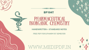Pharmaceutical Inorganic Chemistry Notes PDF Free - MediPdf