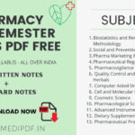 B Pharmacy 8th Semester Notes PDF Free 6 B Pharmacy 8th semester notes